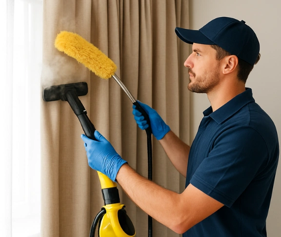 Trusted blind cleaning technician Matty Curtain Cleaning batman-vic QLD