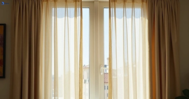 Dull dusty drapes in batman-vic before professional cleaning